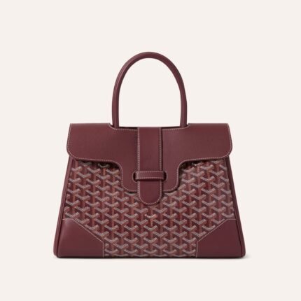 Goyard Saigon Tote Bordeaux Goyardine Canvas Palladium Hardware