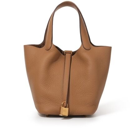 Hermes Biscuit Clemence Picotin Lock 18 Gold Hardware