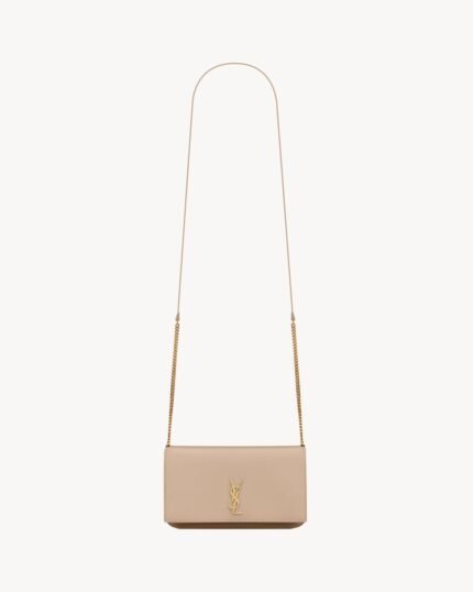 YSL Cassandre Phone Holder in Smooth Leather