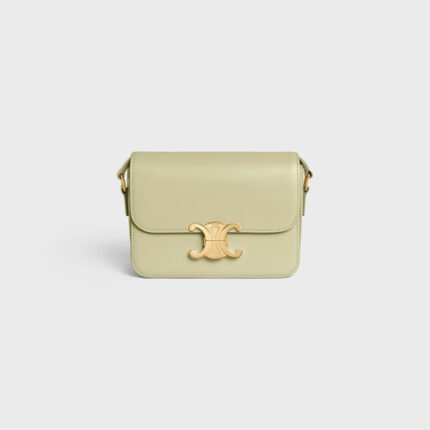 TEEN TRIOMPHE BAG IN SHINY CALFSKIN ALMOND GREEN