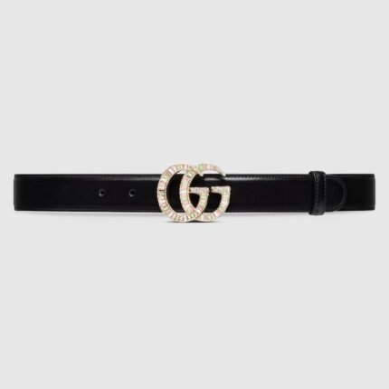 GG Marmont belt with crystal buckle