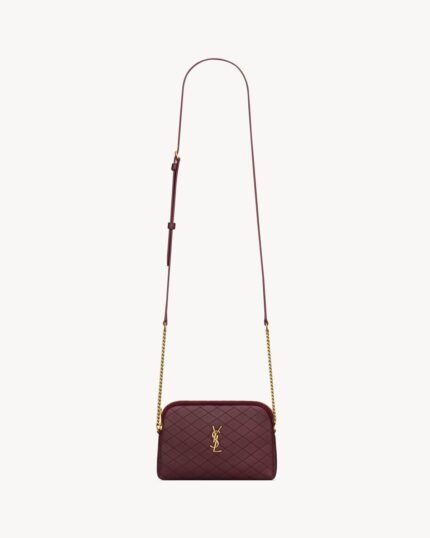YSL Gaby Zipped Pouch in Quilted Lambskin