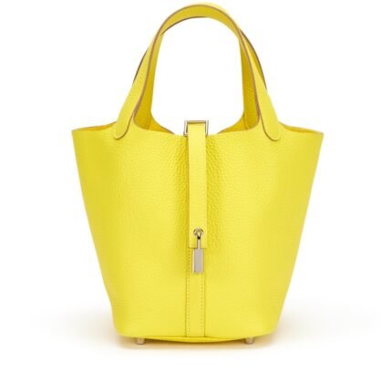 Hermes Lime Clemence Picotin Lock 18 Palladium Hardware