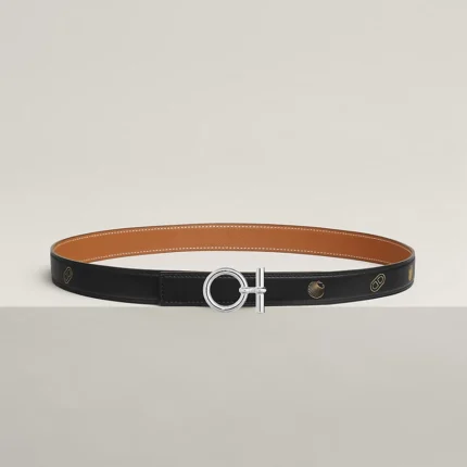 Flot belt buckle & Herm??s sur Mer reversible leather strap 24 mm