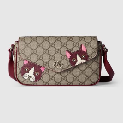 GG Mini Shoulder Bag With Cat Detail
