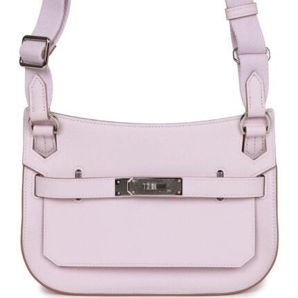 Hermes Mini Jypsiere Mauve Pale Verso Evercolor Palladium Hardware
