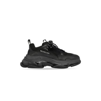Mens Triple S Clear Sole Sneaker  in Black