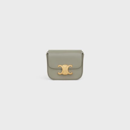 MINI CLAUDE IN SHINY CALFSKIN GREEN CLAY