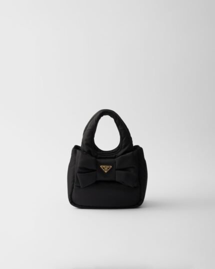 Padded Re-Nylon Mini-Bag With Bow