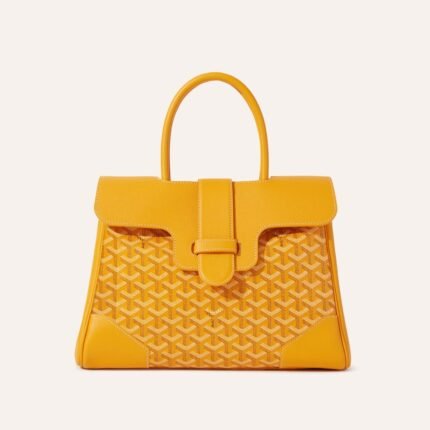 Goyard Saigon Tote Yellow Goyardine Canvas Palladium Hardware