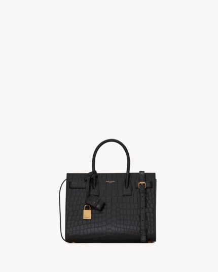 YSL Sac De Jour In Crocodile Embossed Leather – Baby