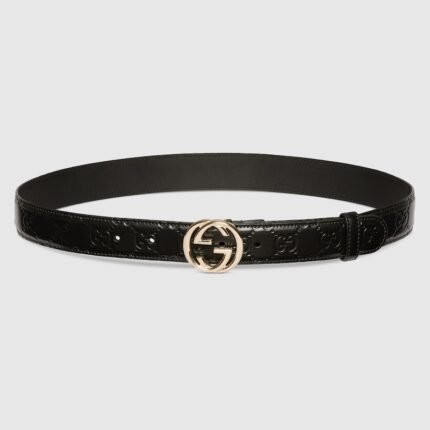 Belt with Interlocking G buckle