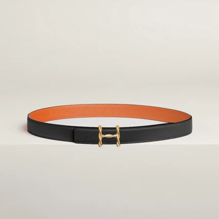 H Torsade belt buckle & Reversible leather strap 24 mm