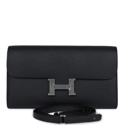 Hermes Constance Wallet To Go Black Epsom Palladium Hardware