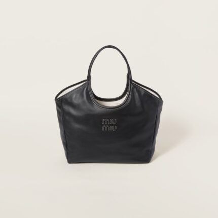 Leather tote bag