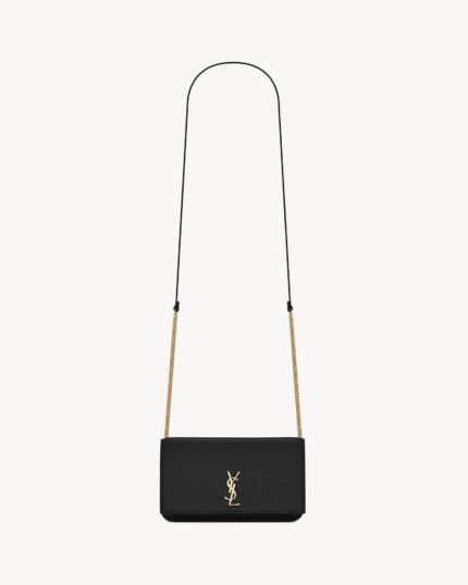 YSL Cassandre Phone Holder in Smooth Leather