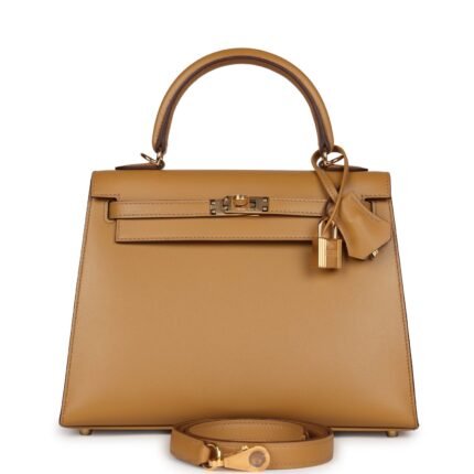 Hermes Kelly Sellier 25 Poussiere Tadelakt Gold Hardware