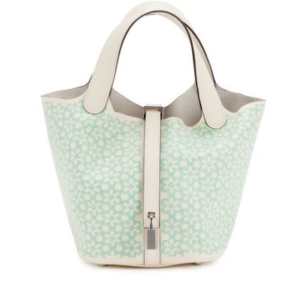 Hermes Nata Lucky Daisy Swift Picotin Lock 18 Palladium Hardware