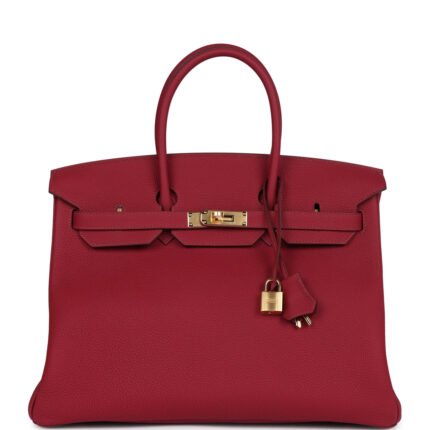 Hermes Birkin 35 Rubis Togo Gold Hardware
